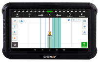 Zemědělská navigace CHCNAV GUIDE 10 náhled na monitor při práci