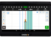 Zemědělská navigace CHCNAV Guide 10 - náhled na monitor při práci